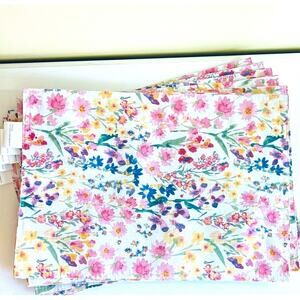 6 Mainstream Intl Placemats, Flowers, Spring, Summer, Table Decor, Tableware